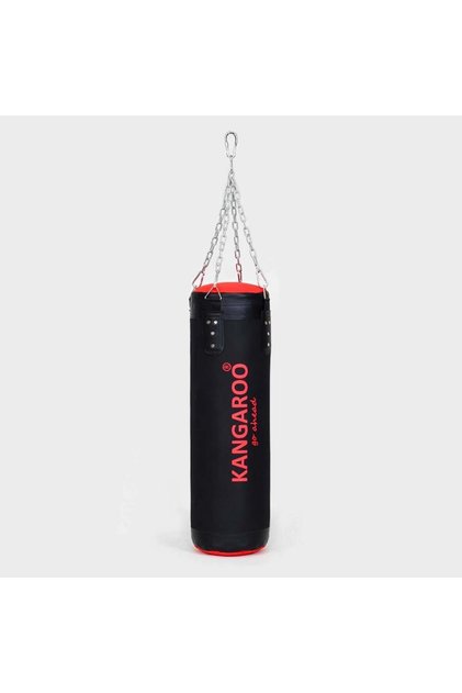 High-performance leather and canvas punching bag, packed with professional compressed padding, weighs 16 kg