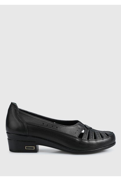 Black Leather Women's Shoes