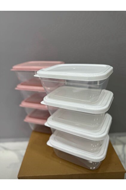 4-Piece Storage Container Plastic 2 Liters