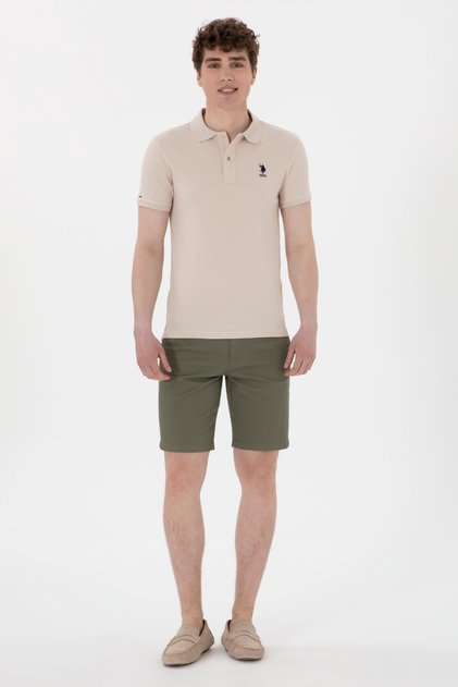 Men's Dark Khaki Woven Shorts 50299172 -Vr111