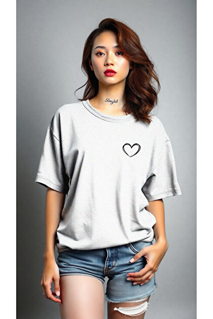 Hearts Printed Design Tshirt