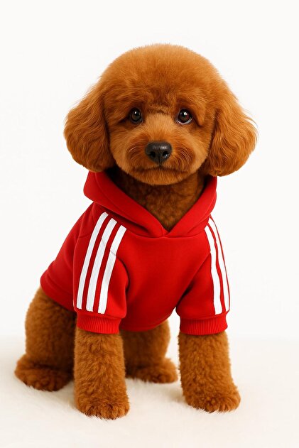 Kapişonlu Polar Sweatshirt Kedi Ve Köpek Kıyafeti Pamuk Yumuşak Dog Hoodie
