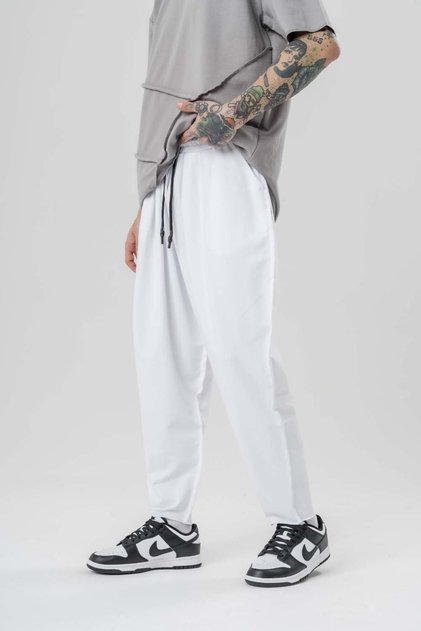 Dunk Waist Elastic Overlock Leg Trousers