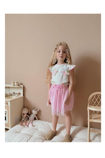 Lily Flowered Girls' Skirt Set