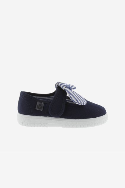 Victoria Baby Girl Ribbon Detailed Navy Blue Shoes