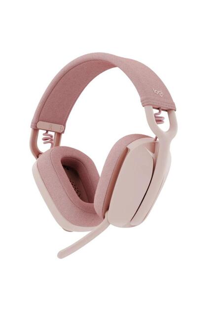 Casca Office/Call Center Logitech Zone Vibe 100, Microfon, Bluetooth 5.2, Anulare zgomot (Roz)