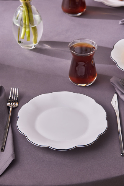 Karaca Mine 6 Kişilik Beyaz Opal Cam Pasta Seti 18 Cm - Fiyatı