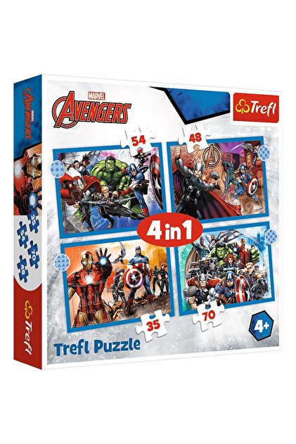 Genel Markalar The Heroıc Spıder-man 4 In 1 Çocuk Puzzle (35 48 54