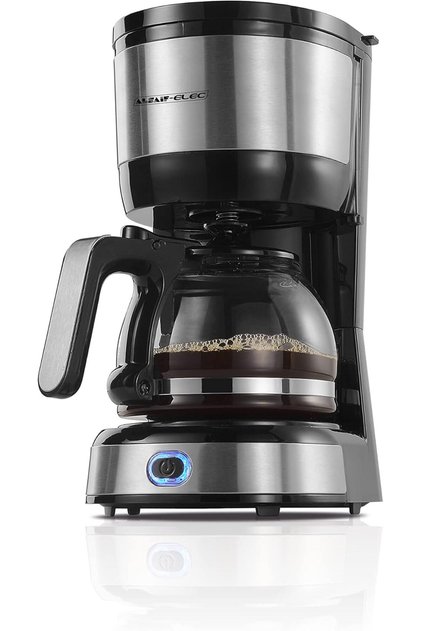Coffee Maker Mini Steel and Black 750W, 600ml Lungo