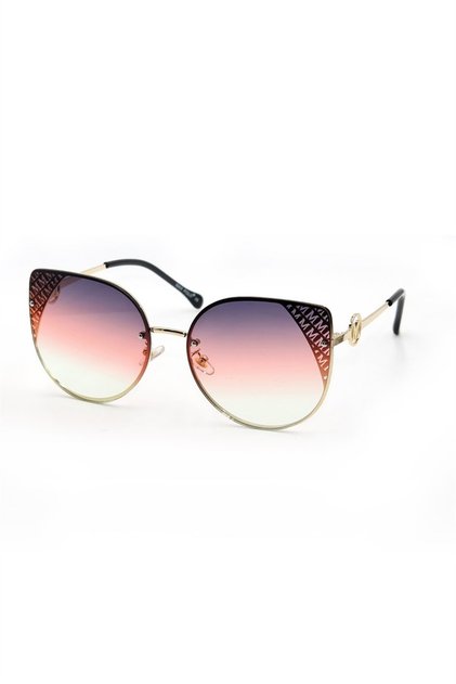 نظارات شمسية نسائية باللون الوردي والأصفر UV400 - 1MP22041R006