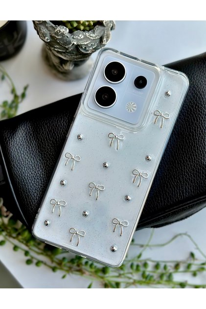 Redmi Note 13 Pro 5g Uyumlu 3d Mini Fiyonk Tasarımlı Oyuncaklı Silikon Kılıf