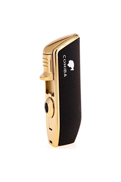 Gold Detaylı Cohiba Puro Çakmak 3 Torch Alevli