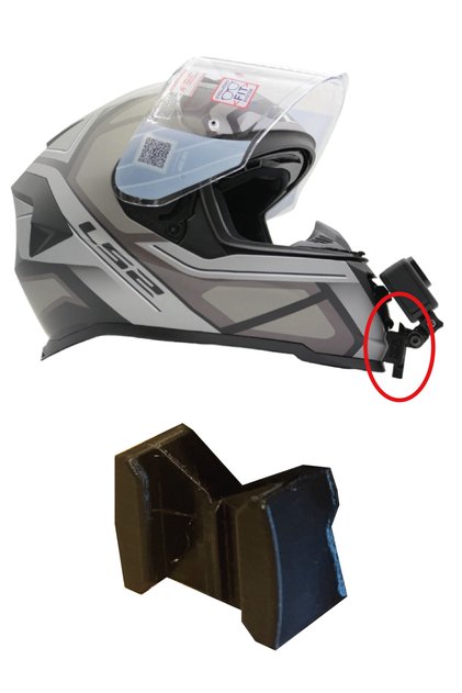 Ls 2 Storm / Storm2 Aksiyon Kamera Kask Alt Çene Bağlantı Aparatı Go Pro Motosiklet ChinMount