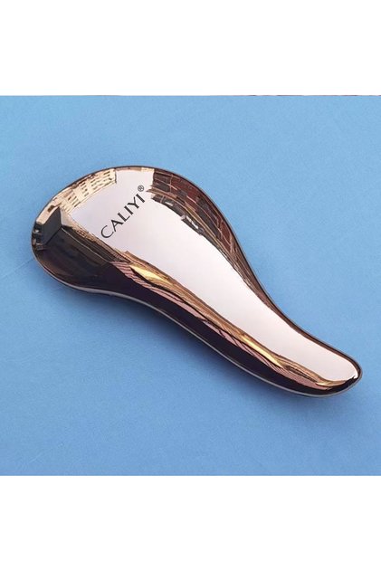 Gold CALIYI Mango Smooth Hair Comb Brush TT Comb Professional Massage Brush Paddle Detangling Brush