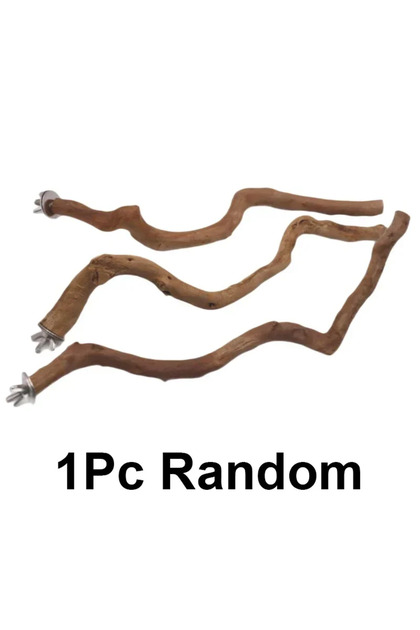 30cm Natural Parrot Perch Bird Stand Tree Stick Paw Grinding Fork Parakeet Climbing Bird Standing Br
