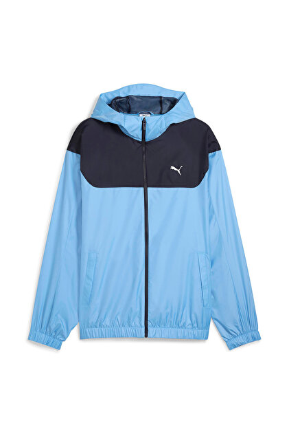 春 Puma Essential Relaxed Windbreaker Erkek Mavi Günlük Stil