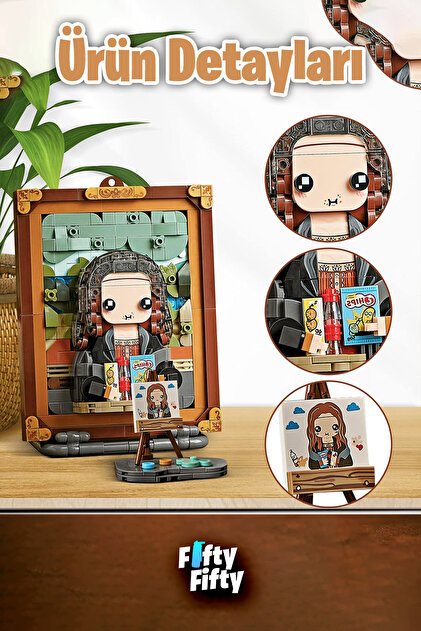 Vagonlife LOZ Creative Serisi Şövale Figürlü Ve Tablo 604 Parça