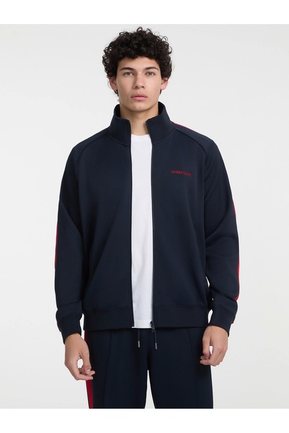 Guess GJ TRICOT TRACK JACKET Erkek Lacivert Eşofman Üstü