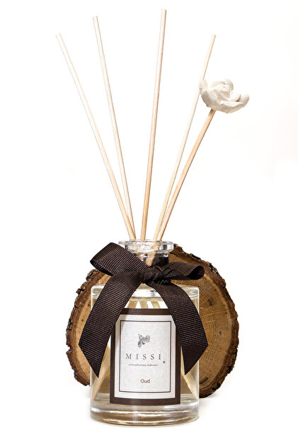100 ml Silindir Şişe Oud Bambu Çubuklu Oda Kokusu