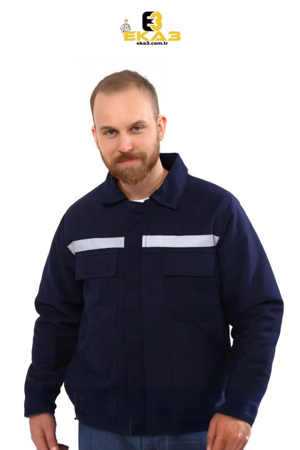 Work Safety Suit Navy Blue 7*7 Coat Quilted