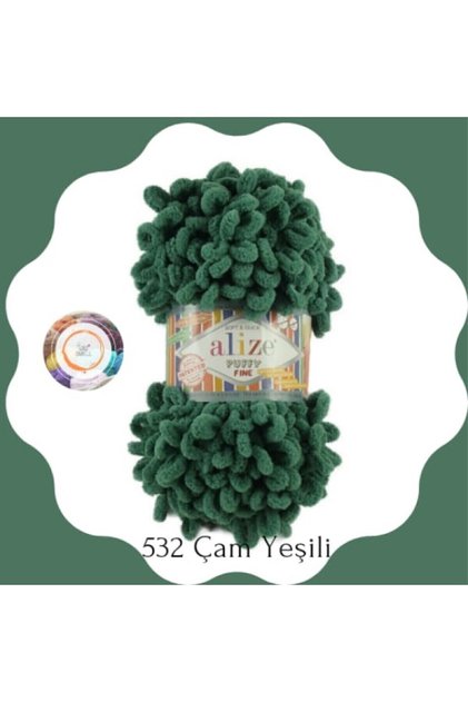 Puffy Fine 532 - 1 Small Bowknot, Hand Knitting Yarn, 100 Gr. 14.5 Meters. Finger Lanyard and Blanket Lanyard