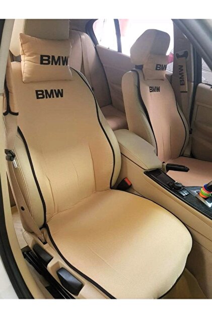BMW Κεντητό Μπροστινό Διπλό Μαξιλάρι Καθίσματος Αυτοκινήτου 2 Τεμάχια Μαξιλάρι Λαιμού 2 Τεμάχια Μαξιλαράκι Ζώνης