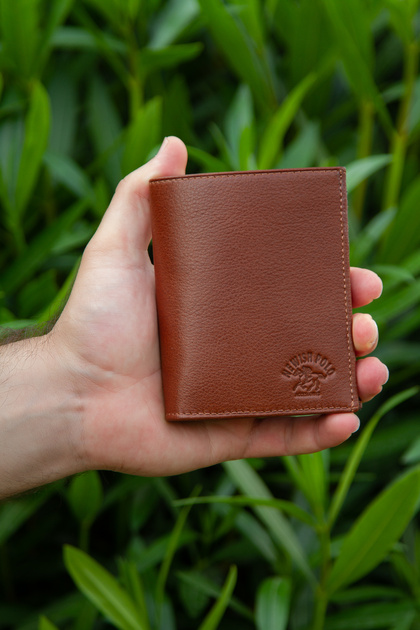 Men's Genuine Leather Wallet and Card Holder - Tan