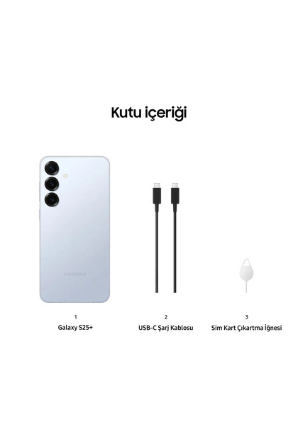 Samsung Galaxy S25+ 512 GB Buz Mavisi (Samsung Türkiye Garantili