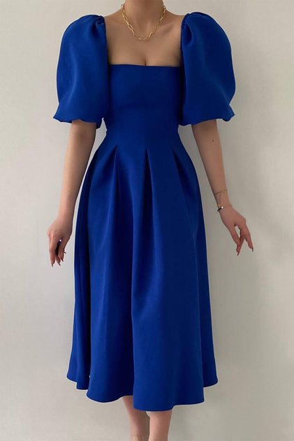 MATMAZEL LONG DRESS SAX