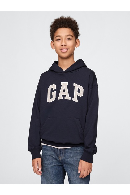 Erkek Çocuk Lacivert Gap Logo Relaxed Havlu Kumaş Sweatshirt