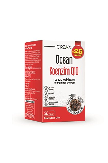 Orzax Ocean Koenzim Q10 200 mg 30 Kapsül - Fiyatı, Yorumları