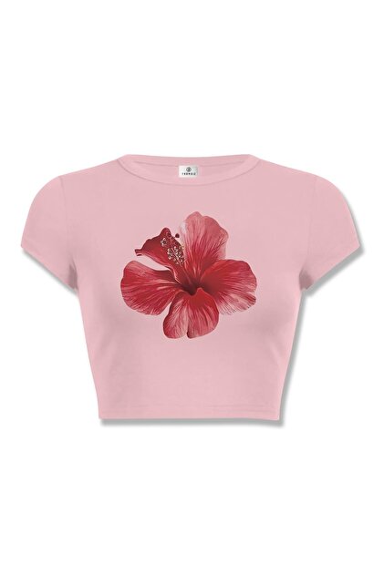 新品未使用 ROSE JACQUARD CROPPED BLOUSE Trendiz Kadın Hibiscus Crop Pembe - Fiyatı, Yorumları