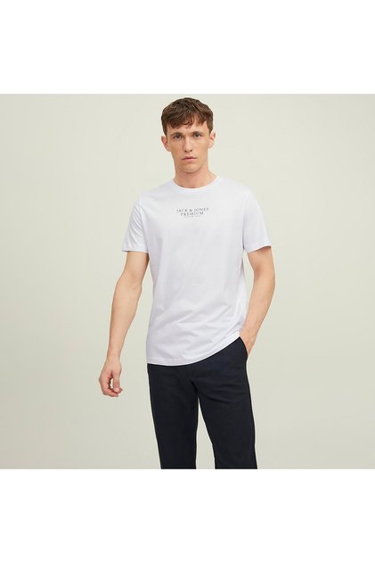 Crew Neck Plain White Men's T-Shirt Jprbluarchie Ss Tee Crew Neck Noos