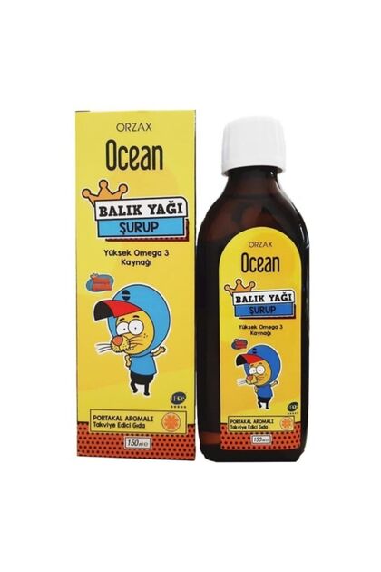 Omega 3 Orange Fish Oil Syrup Kral Şakir 150 ml