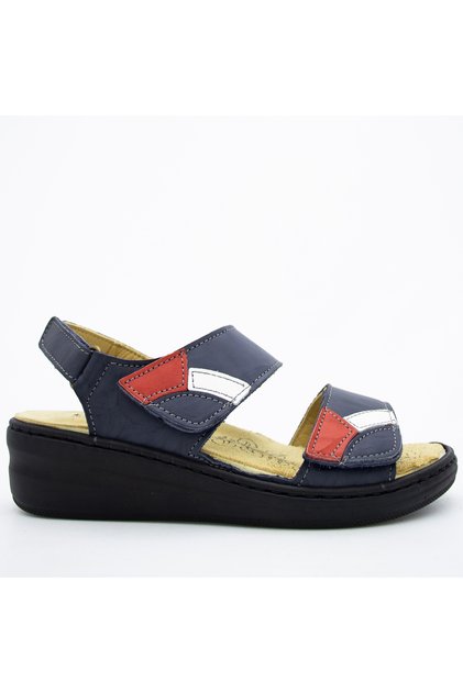 Orthopedic Leather Slippers with Velcro Soles 10403