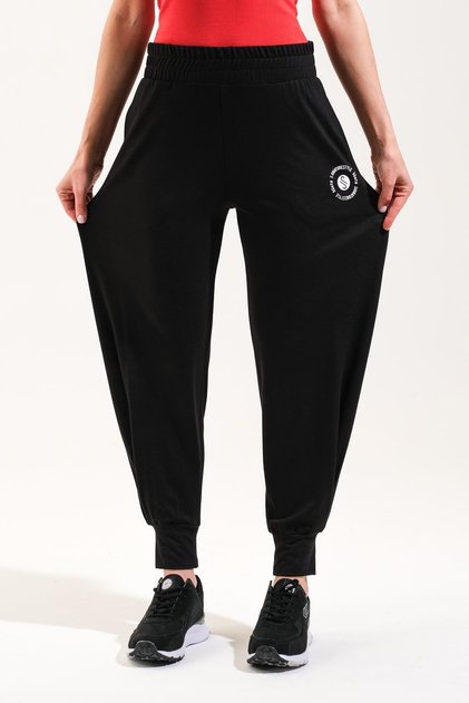 725911 _Elastic Waist Lightweight Modal Fabric Baggy Look Harem Pants Yoga Pants