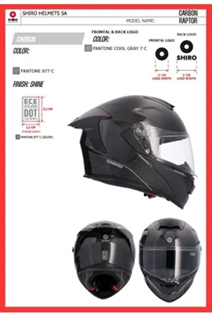 Shiro MOTOTEZ SHİRO SV04 RAPTOR CARBON FULL FACE (KAPALI