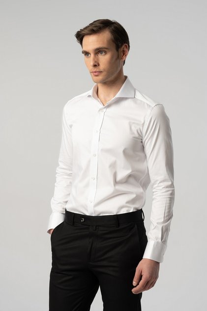Slim Fit Classic White Shirt 4000-622