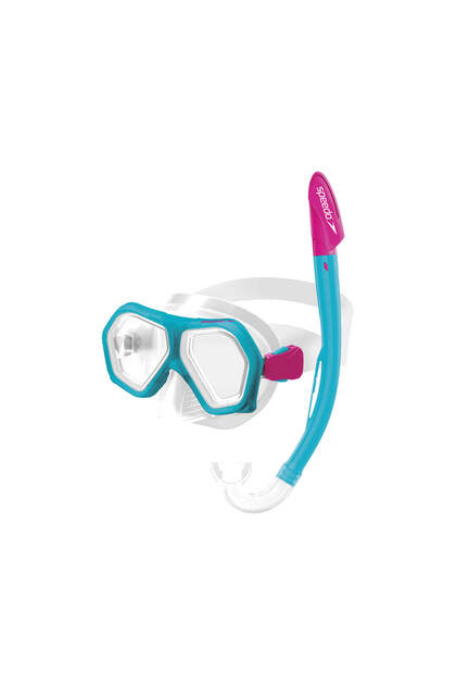 طقم قناع وغطس للأطفال من Leisure Junior، بعدسات مزدوجة، مناسب للجنسين، رقم المنتج: Sol19004C-Asup