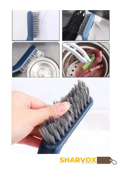 Multifunctional Cleaning Brush Joint Floor Bathroom Tile Kitchen Groove Cleaning Brush with Garbage Tweezers