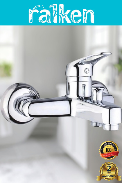 Krom Banyo Duş Bataryası Musluğu - %100 Pirinç, Paslanmaz, Ağır Gövde