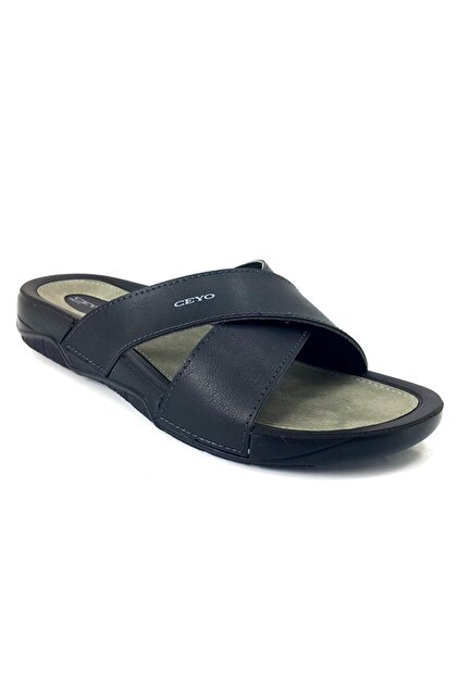 9877 23Yt Anatomical Men's Slippers Black