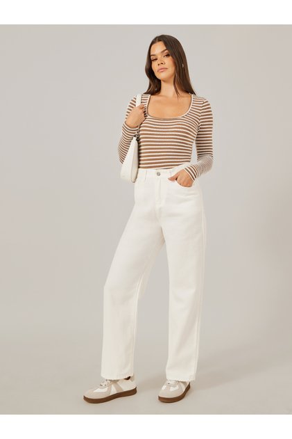 Straight fit jeans full length