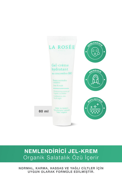 NEMLENDİRİCİ JEL-KREM Organik Salatalık Özü İçeren - 60 mL