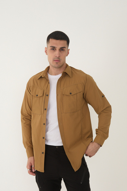 Camp387 Outdoor Tactical Comfortable and Convenient Water Repellent Men's Mustard Tactical Shirt
