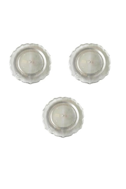 Plastik Sert Mika Şeffaf Tabak - Parti Sunum Yemek Tabağı - Yuvarlak - 26 Cm. - 6 Adetlik 3 Paket