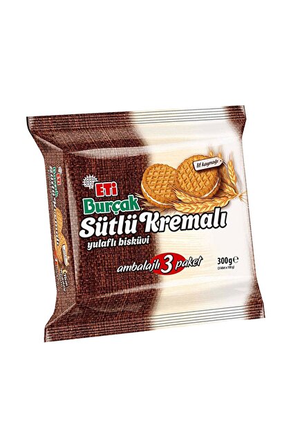ETİ BURÇAK SÜTLÜ KREMALI AMBALAJLI 3'LÜ PAKET 300G(3X100G)