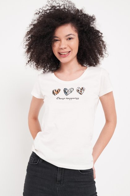 Tricou dama cu imprimeu inima