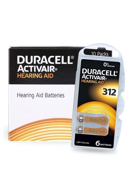 60-Pieces (312 Size) Activair (PR41) Zinc-Air 1.45V 0% Mercury Hearing Aid Batteries