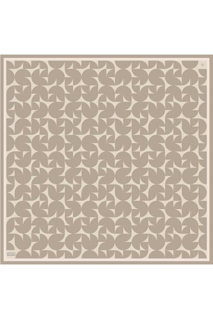 Pure Silk Scarf 4117D02 (Twill Silk) 90X90 Mink